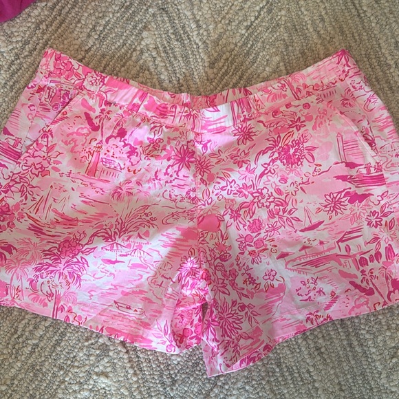 Lily Pulitzer pink pattern shorts - Picture 1 of 4